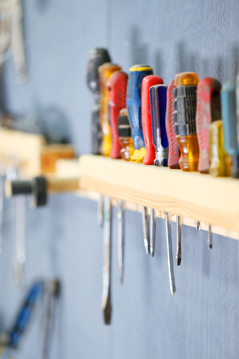 Organized Screwdrivers Shelf