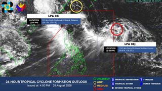 LPA 08j posibleng maging Tropical Depression sa loob ng 24 oras — PAGASA