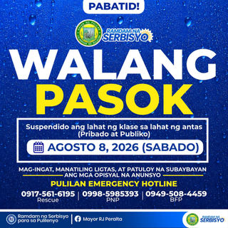 Klase sa lahat ng antas sa Pulilan, suspendido ngayong Agosto 8 dahil sa masamang panahon