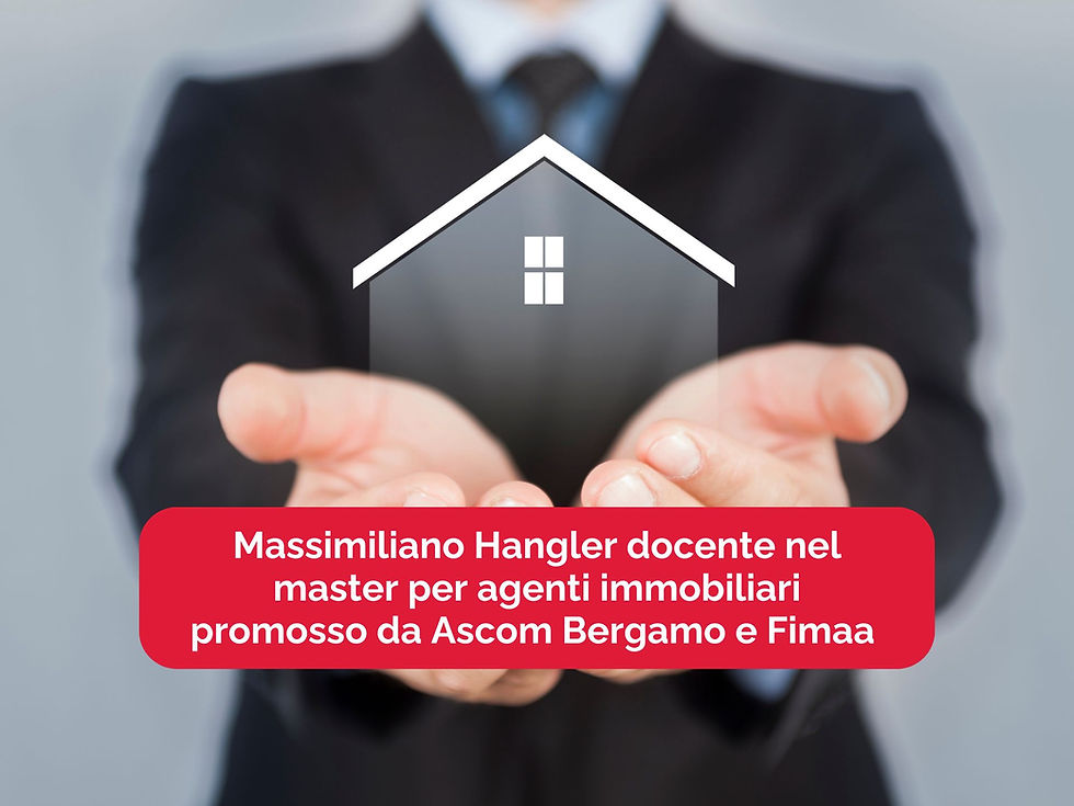 Massimiliano Hangler teacher in the master for real estate agents promoted by Ascom Bergamo and Fimaa