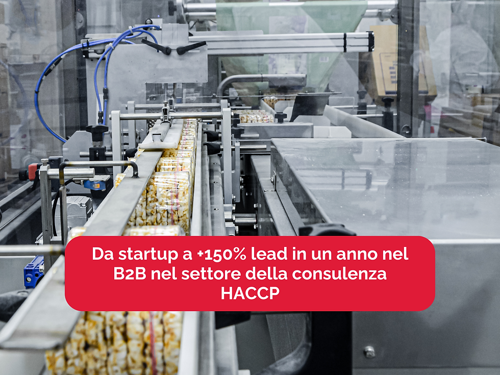 Da startup a +150% lead nel settore B2B della consulenza HACCP per aziende alimentari: come abbiamo fatto?