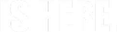 Capitalized White Letters, "IS HERE"