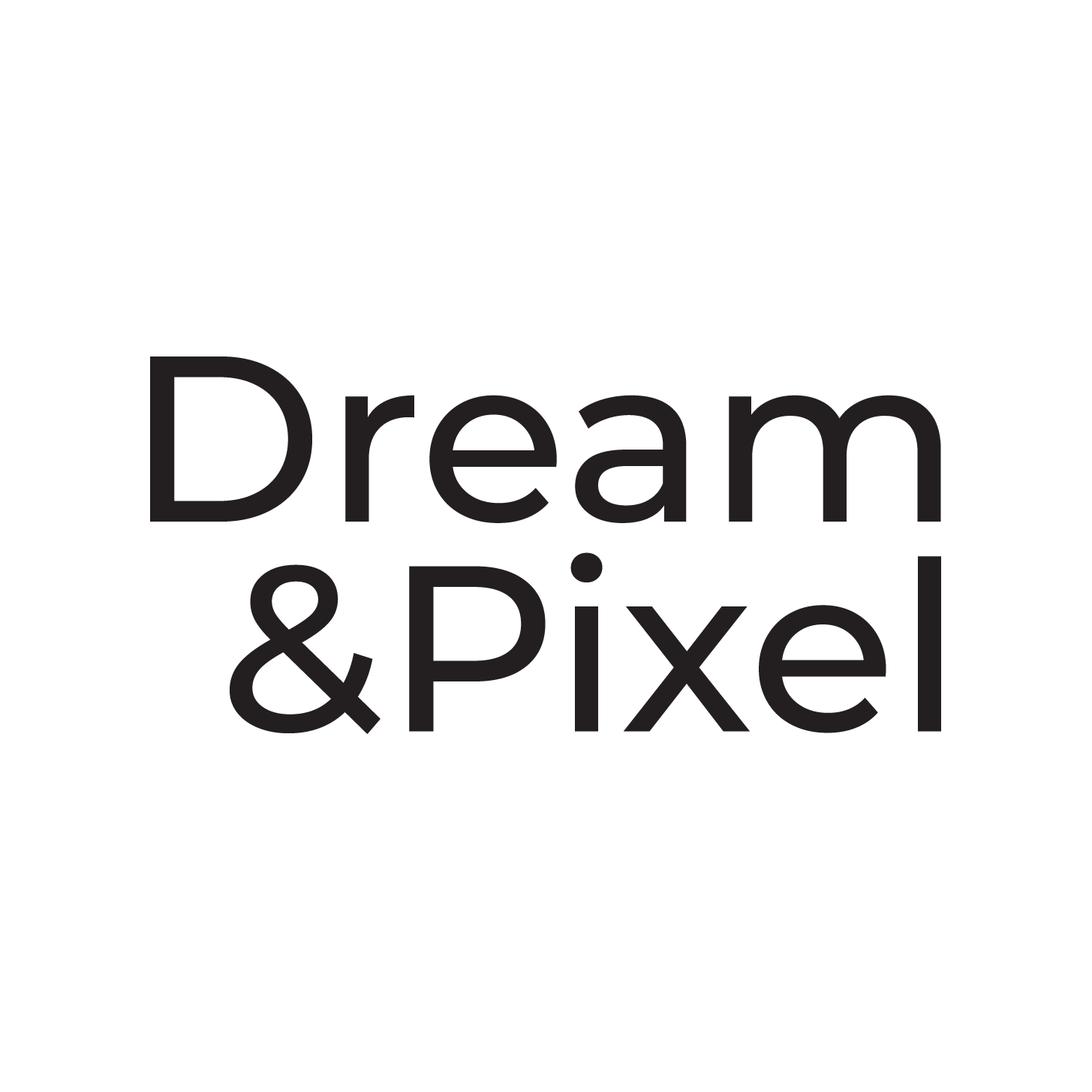 Dream & Pixel Logo (Black and White)