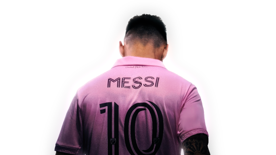 The back of anonymous sports player wearing a pink shirt