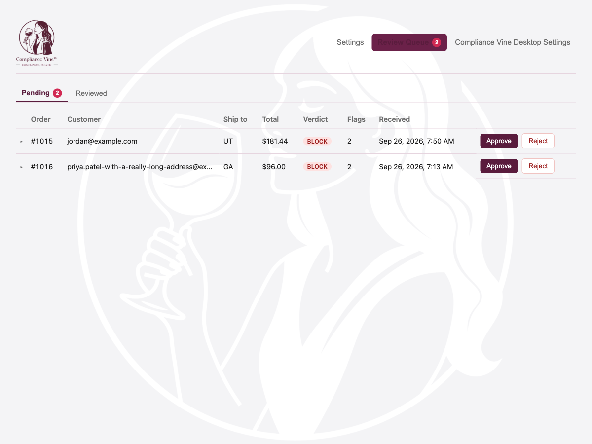 Compliance Vine screenshot 3