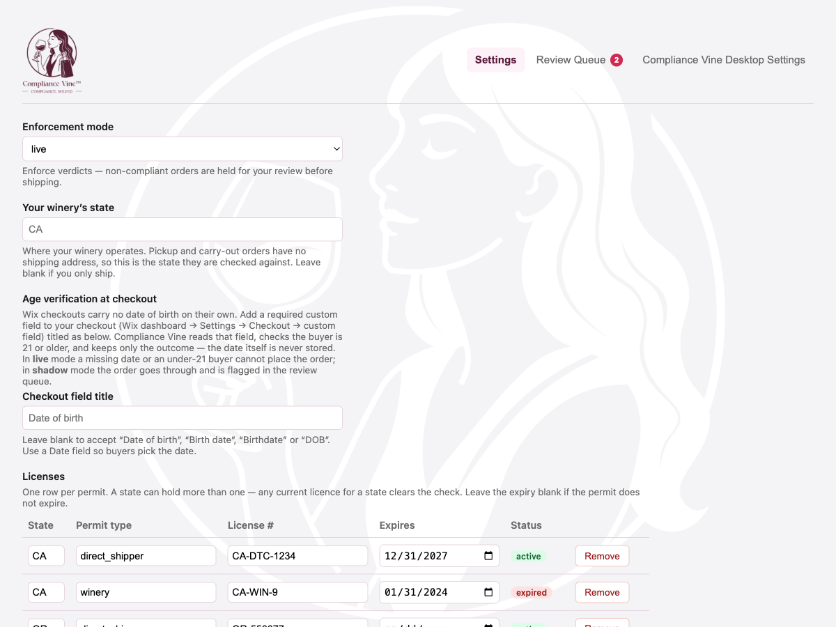 Compliance Vine screenshot 1