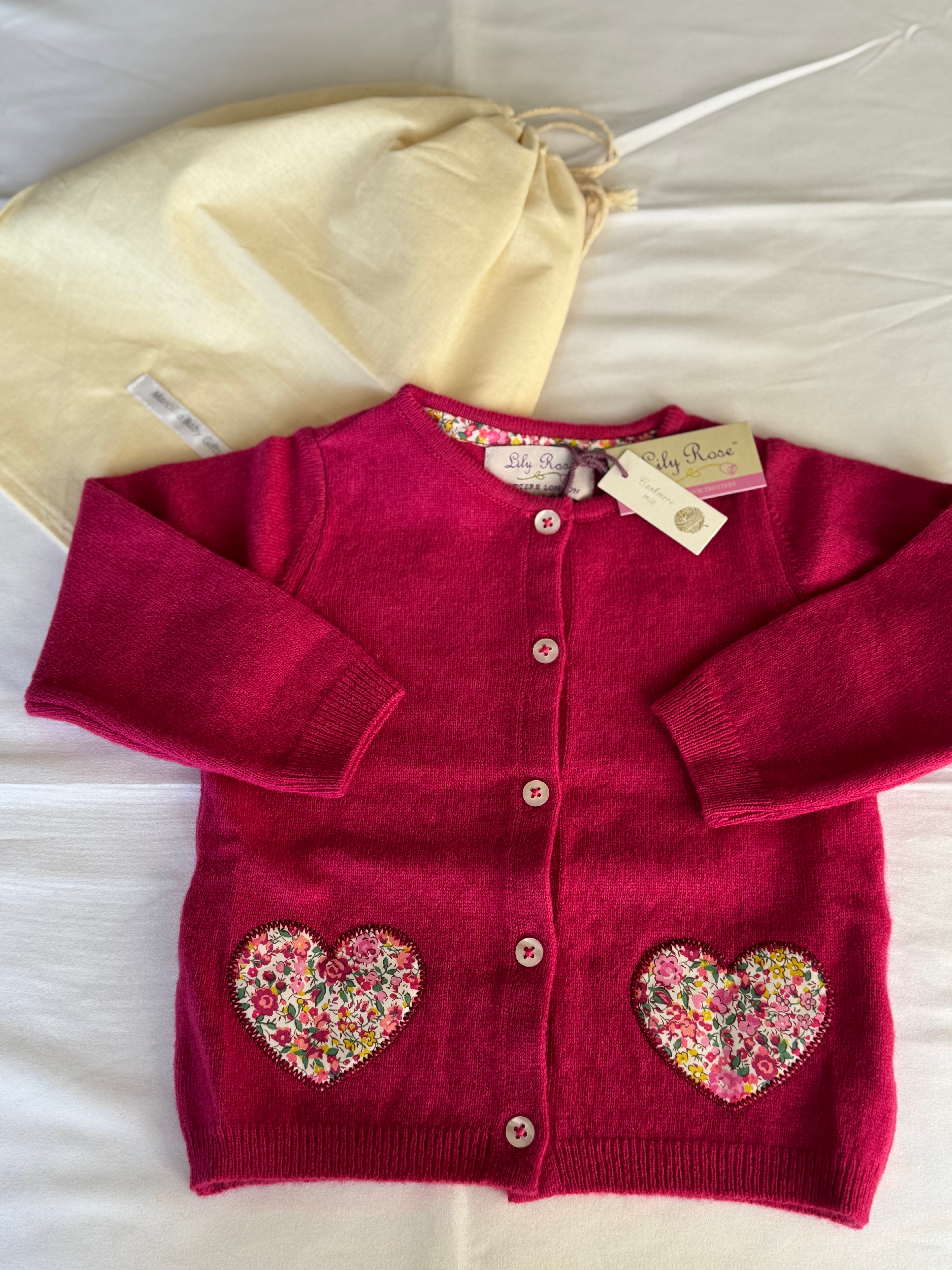 Baby Girl 12 months Trotters Mix Cashmere Cardigan 