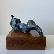 Sculptural ceramic reclining fiqure by Richie Cameron
