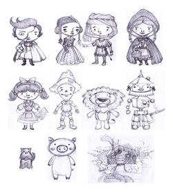 Cute Characters Sketch