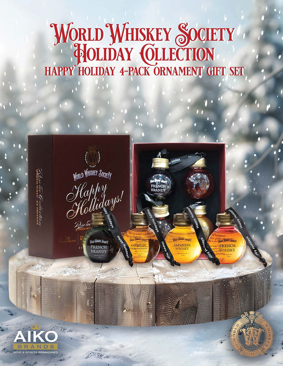 Thumbnail: World Whiskey Society - Christmas Balls - 4 Pack (Variety Pack)