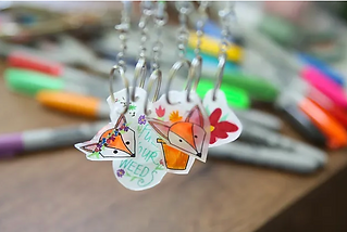 shrinky dink keychain gift idea