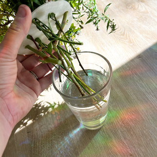 diy clay flower frog for vase