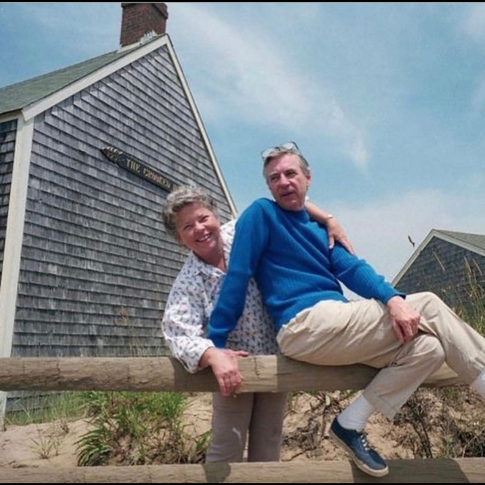 fred and joan rogers at the crooked house in nantucket