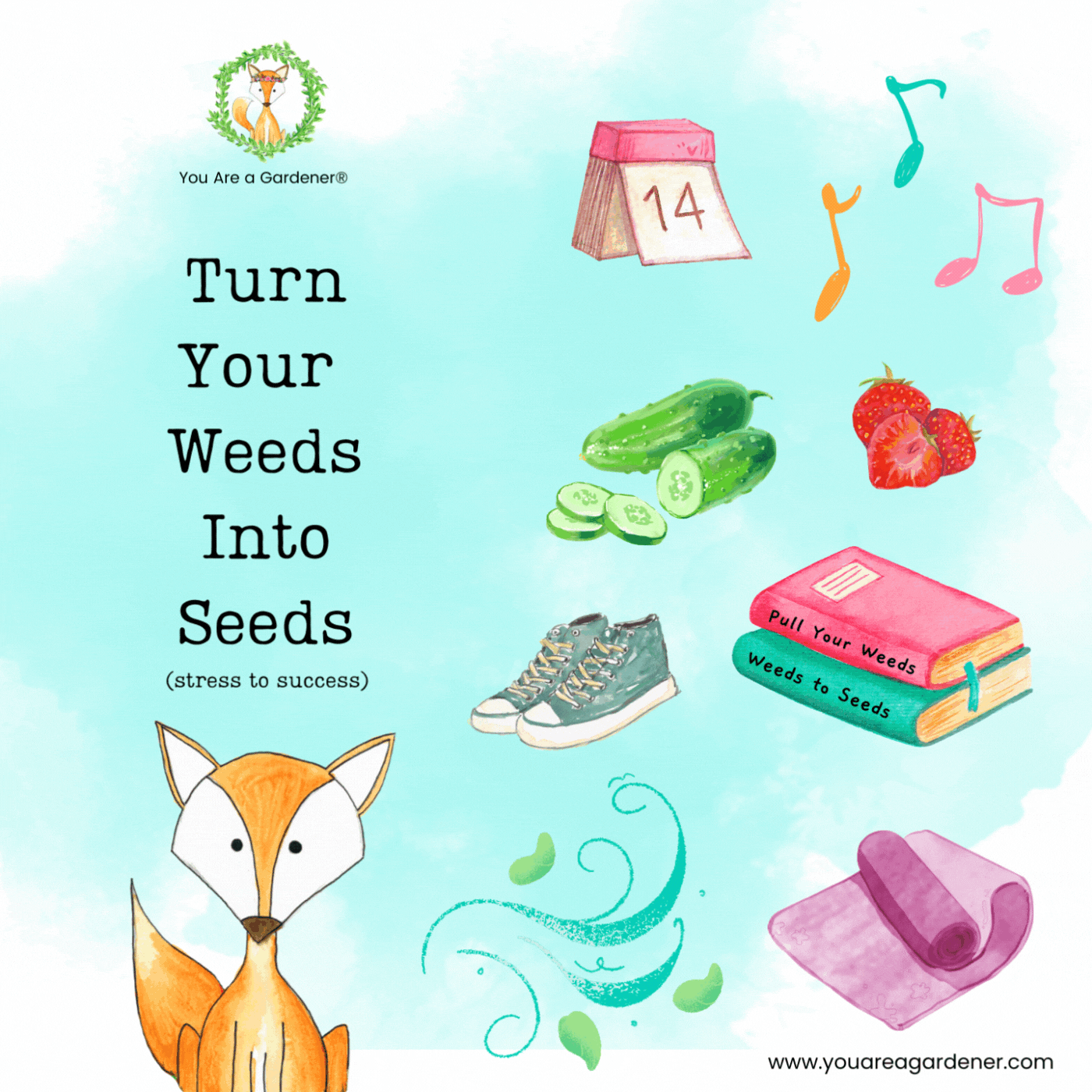 you are a gardener fox poster weeds to seeds