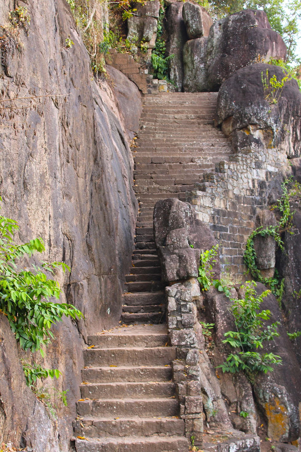 steep staircase up to the palace