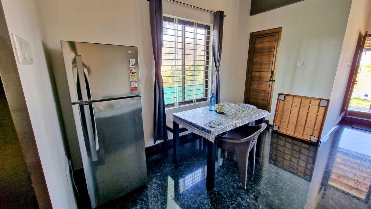Refrigerator and Dining Area