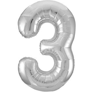 Thumbnail: Giant Foil Number - Silver
