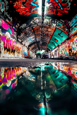 banksy tunnel leake street photograph by tunde valiszka in the style of DYSTOPIAN ROMANTICISM™