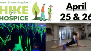 Two 'Pop-Up' Fitness Classes at Lakeshore in support of Huron Shores Hike-4-Hospice Team, April 25 & 26.