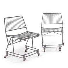 emmanuel eyraud olivier mourgue caddy chaise chair VIA design auction encheres fil de métal metal wire