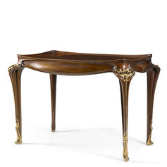 louis majorelle bureau console table de milieu acajou art nouveau furniture nancy salon des industries du mobilier 1905 emmanuel eyraud expert 