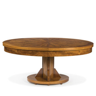 Table de salle à manger ovale en placage de noyer par Francis Jourdain French Art Déco 1920s furniture