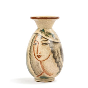rené buthaud collection france cruège de forceville visages vase en céramique enchères paris emmanuel eyraud expert