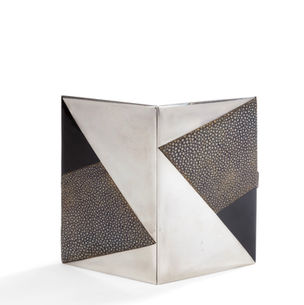 raymond templier membre du groupe des cinq chareau dominique legrain puiforcat triangles étui à cigarettes galuchat argent laque vers 1927 1929 emmanuel eyraud expert