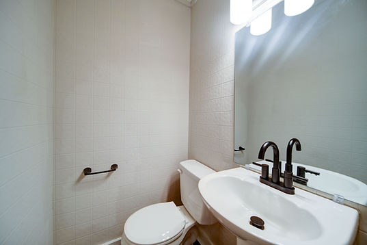 Interior of the bathroom with in The Manor Townhome community. 
