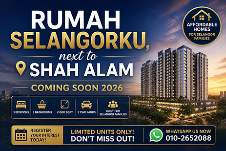 Rumah Selangorku di Kota Kemuning Shah Alam Coming Soon June 2026