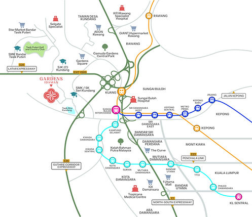 location-map-gardens idaman rawang