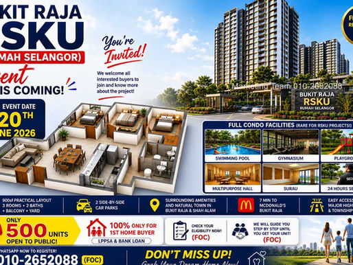 Bukit Raja RSKU (Rumah Selangor) Upcoming Event | Freehold