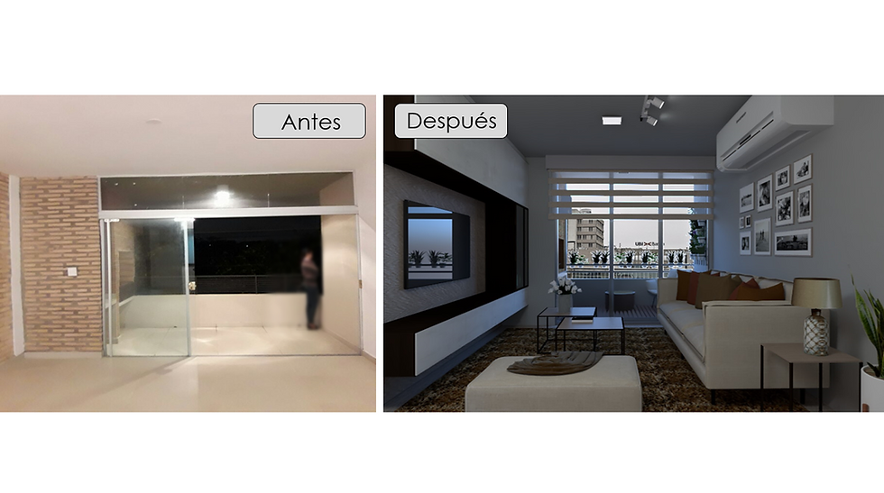 Sala de estar - Departamento de 70m2