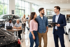 automotive dealership with customers
