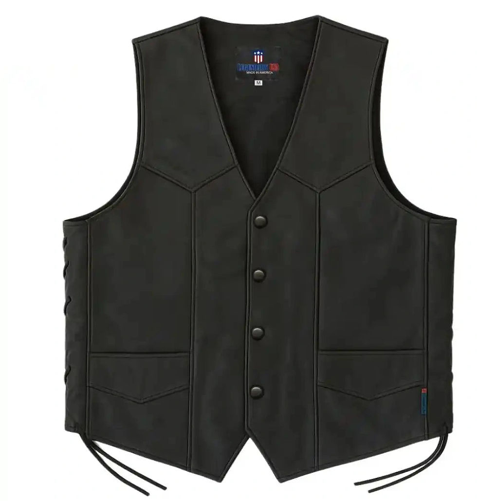 Legendary Men's Leather Club Motorcycle Vest