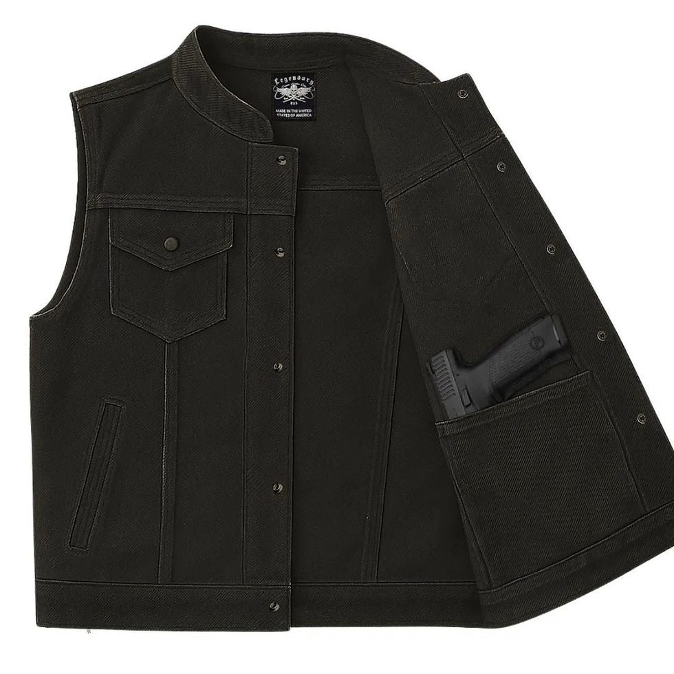 Legendary Revolution Men's Black Denim Vest
