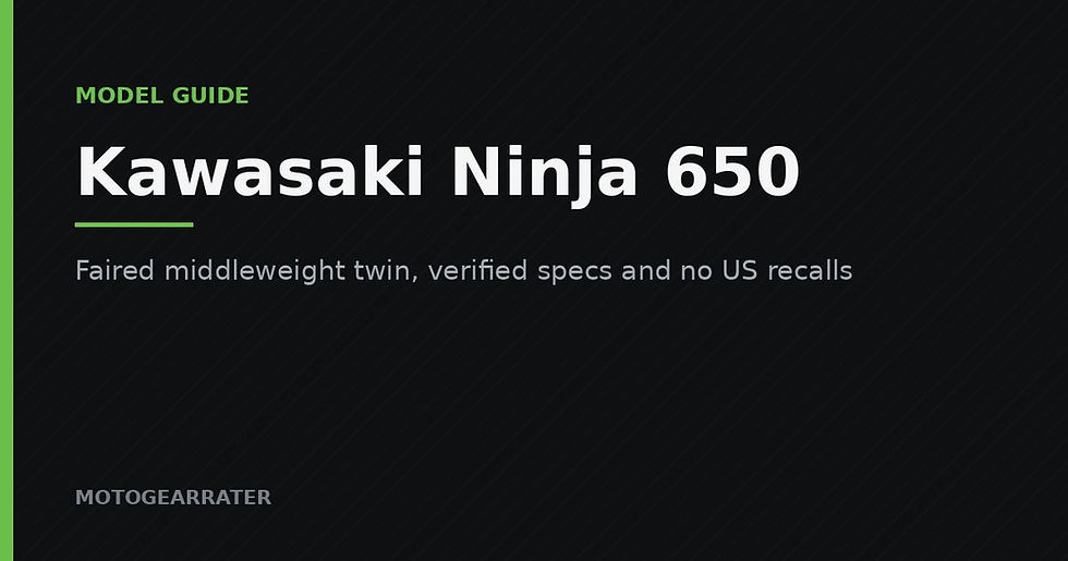 Kawasaki Ninja 650 Review and Rating