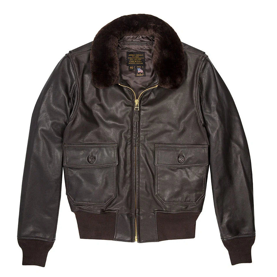 Cockpit USA USN G-1 Mil-Spec Goatskin Flight Jacket