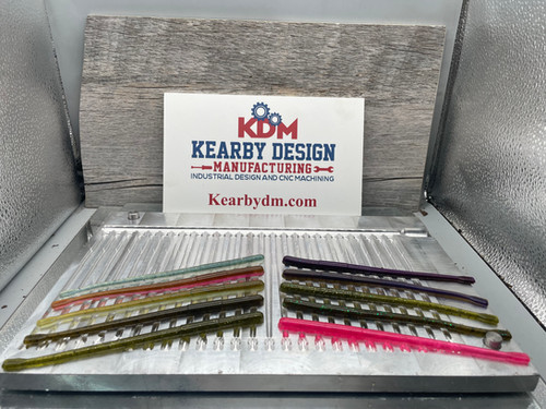 6" Finesse Worm with a cupped tail soft plastic bait mold by Kearbydm