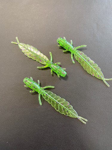 3"Hellgrammite / Mayfly soft plastic bait mold by Kearbydm