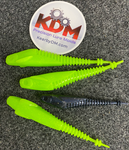 5.25” Hover Cheater 5 cavity soft plastic bait mold by Kearbydm