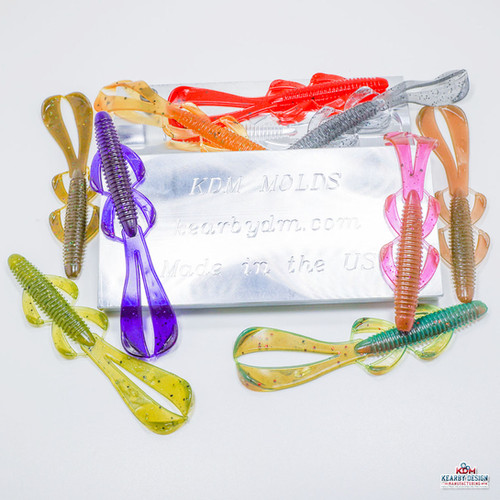 4.65" Hog mold Multiple cavity options soft plastic bait mold by Kearbydm