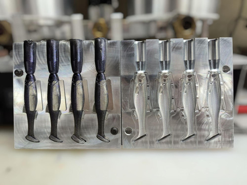 3.8" Shape Shad soft plastic bait mold by Kearbydm