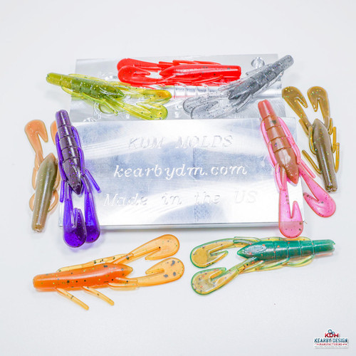 3.5" Speedy Craw soft plastic bait mold by Kearbydm