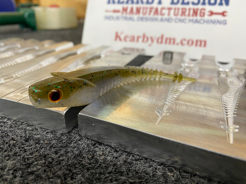4.25" The Hover "Cheater" soft plastic bait mold by Kearbydm