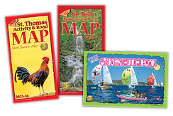 St. John Activity & Road Map, St. Thomas Activity & Road Map, St. John Guidebook publications
