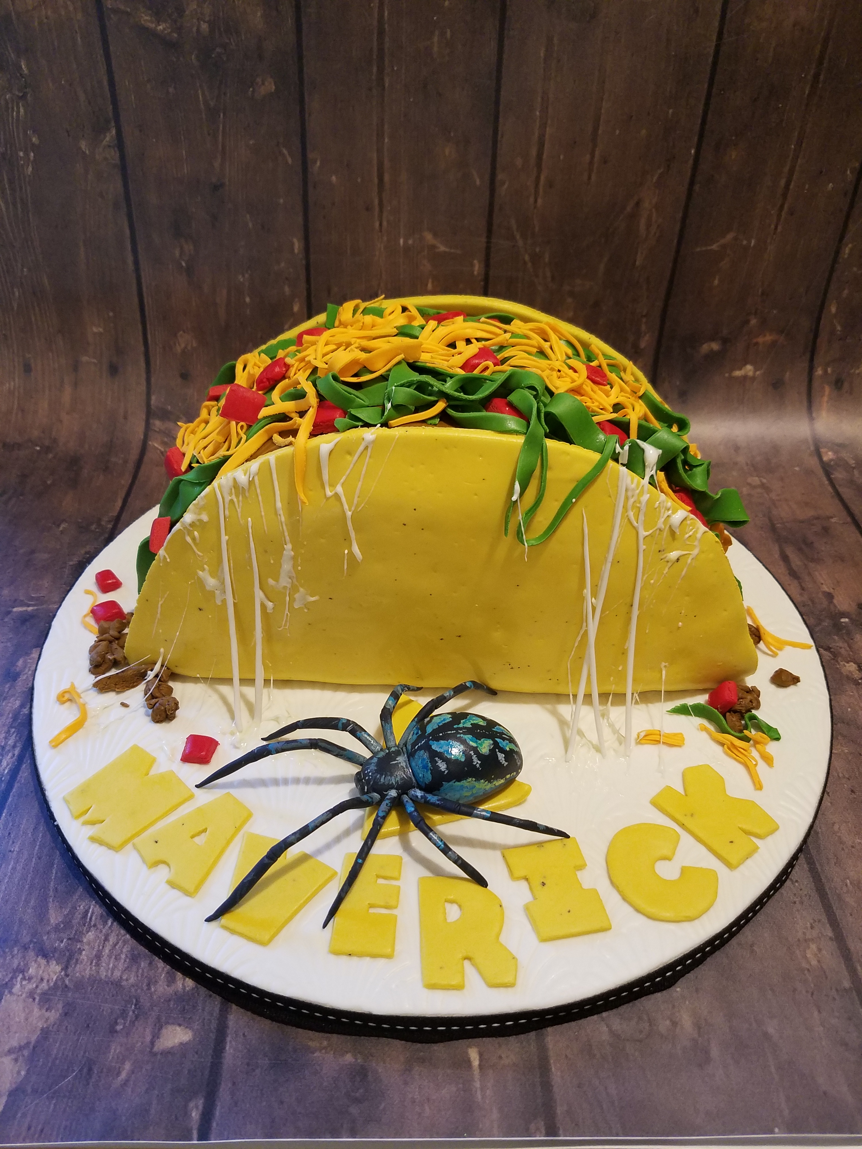 Taco with Spider cake