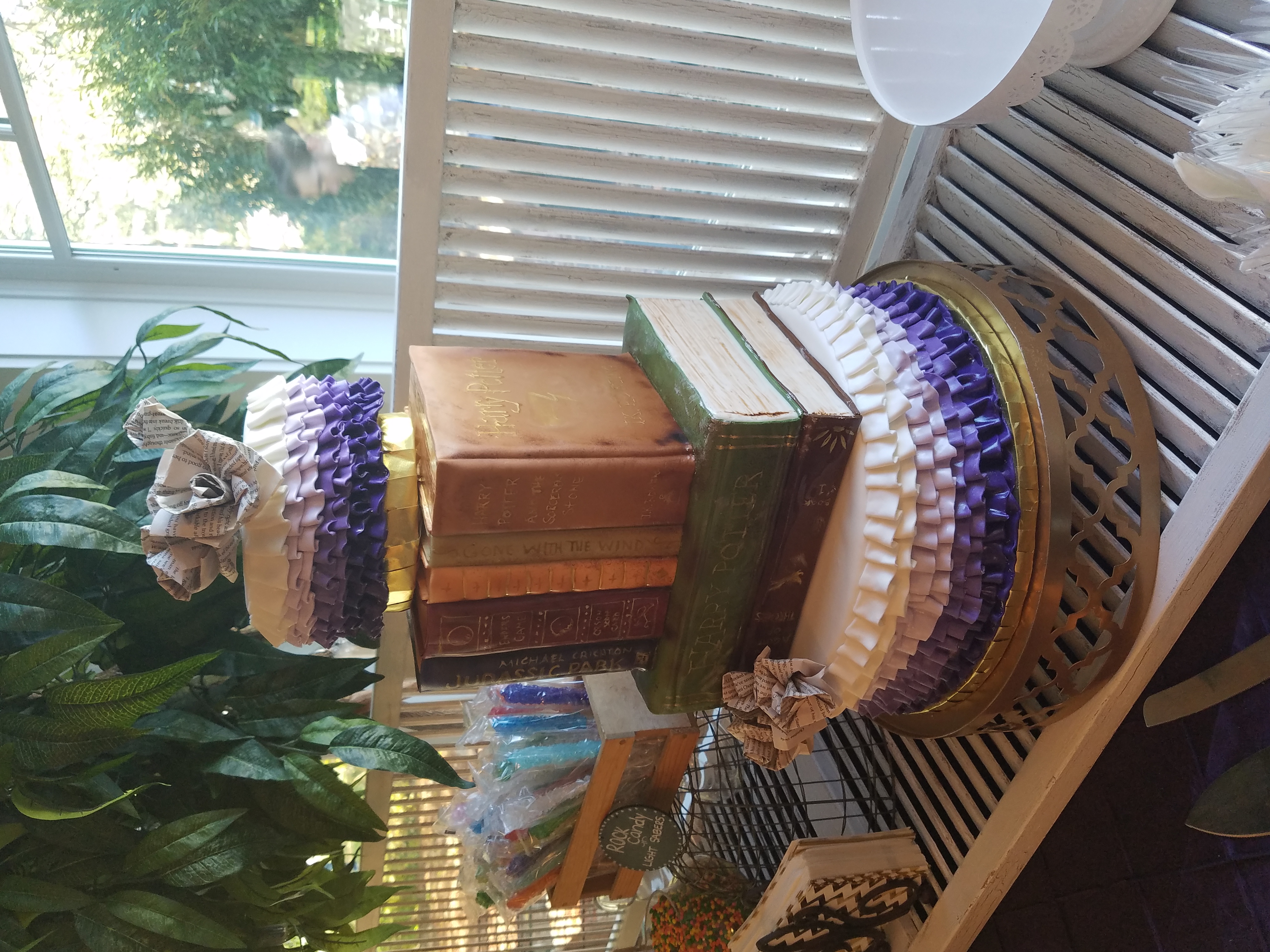 Vintage book wedding cake