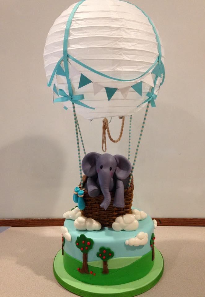 Hot air balloon cake