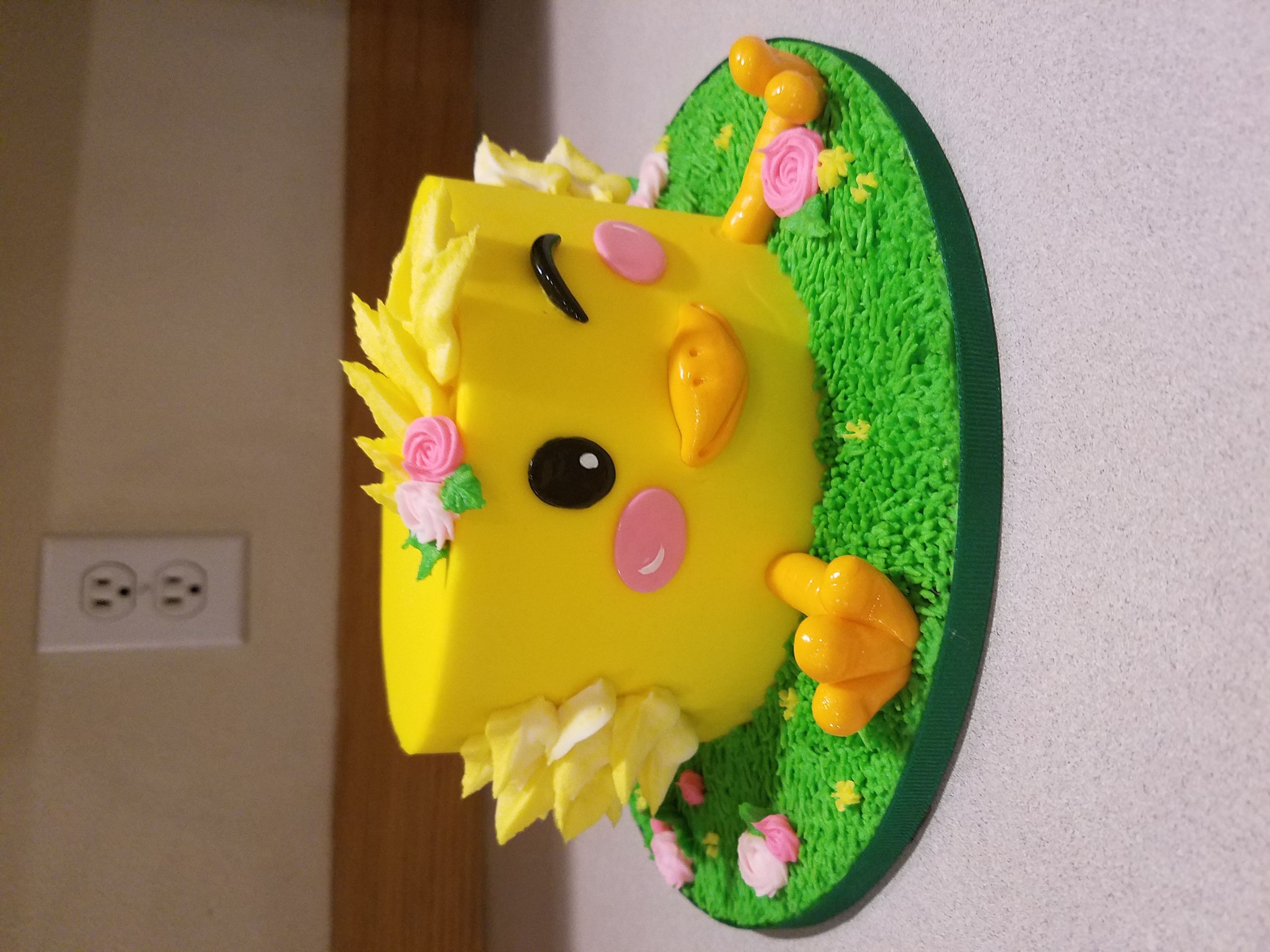 Chicky cake for egg hunt
